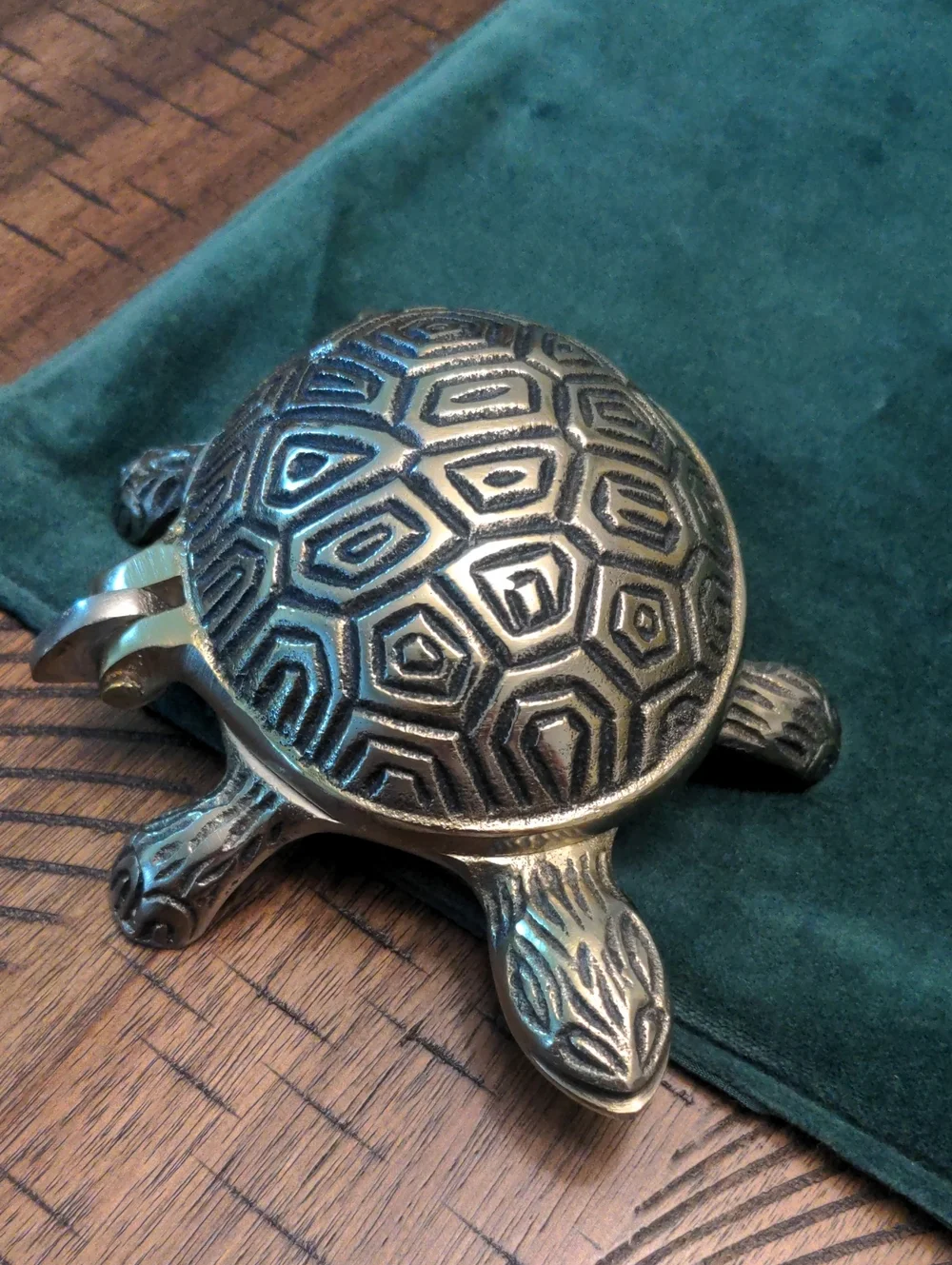 Antique gold Turtle Trinket Box